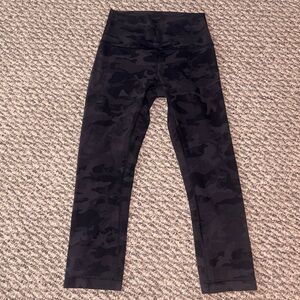Lululemon Athletica Black Camo Leggings